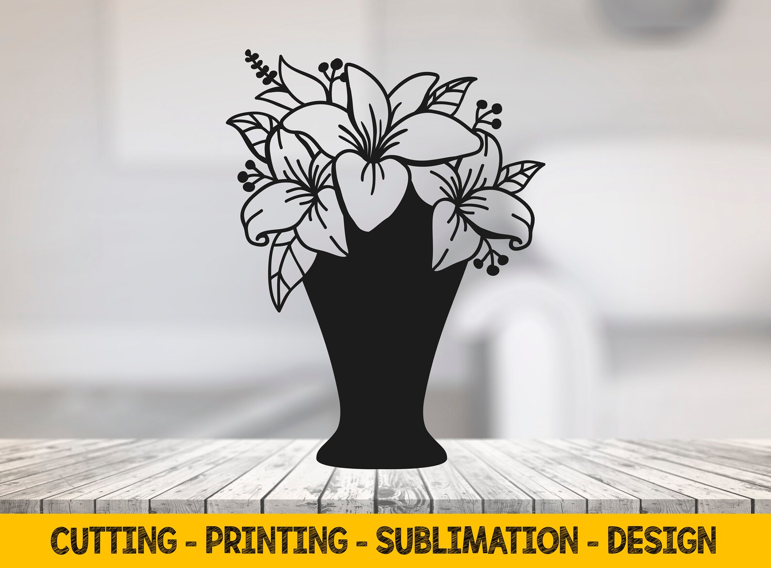 Flower Svg Files For Cricut Vase Svg File Flower Vase Svg Etsy