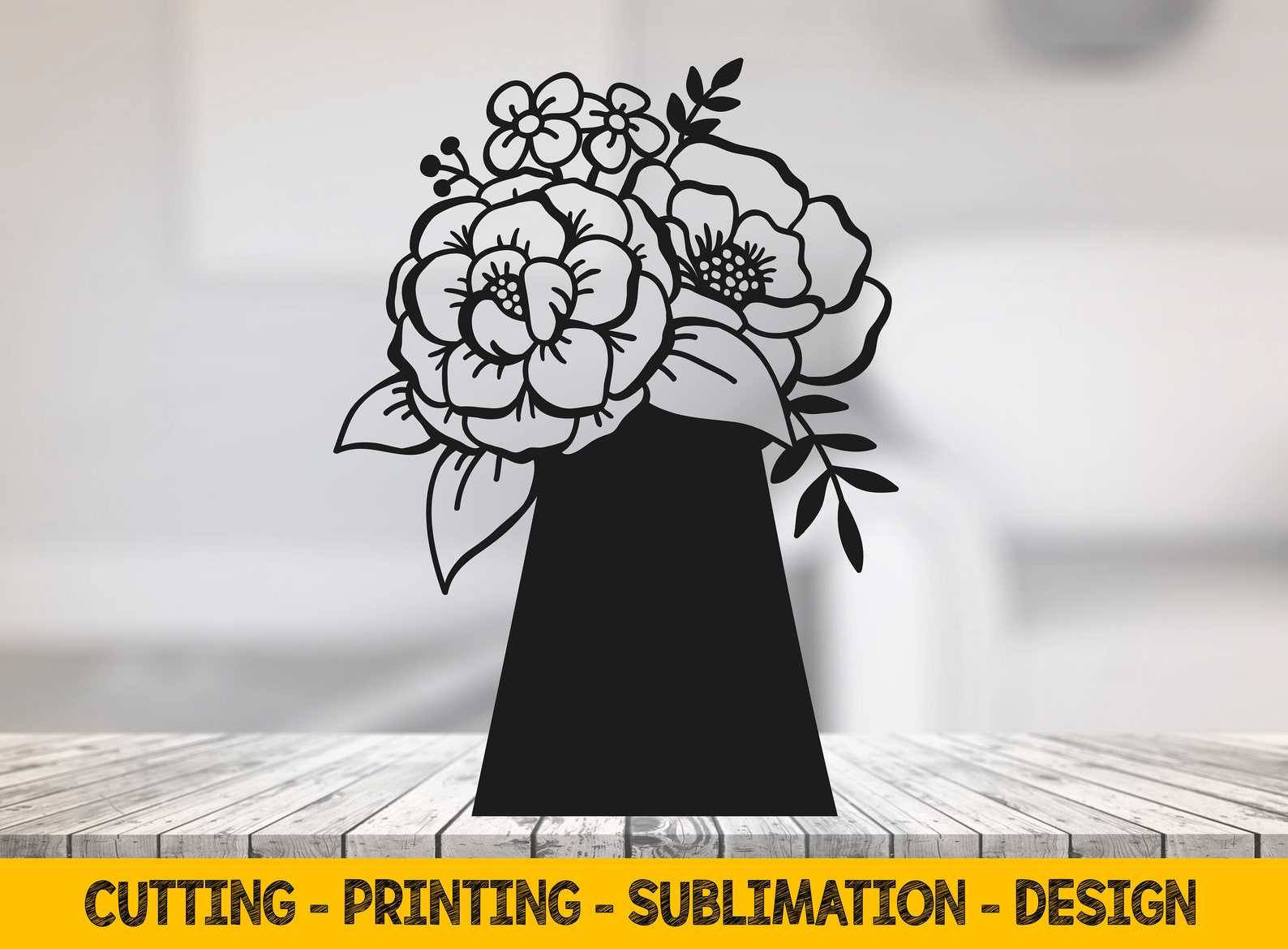 Flower Svg Files For Cricut Vase Svg File Flower Vase Svg Etsy