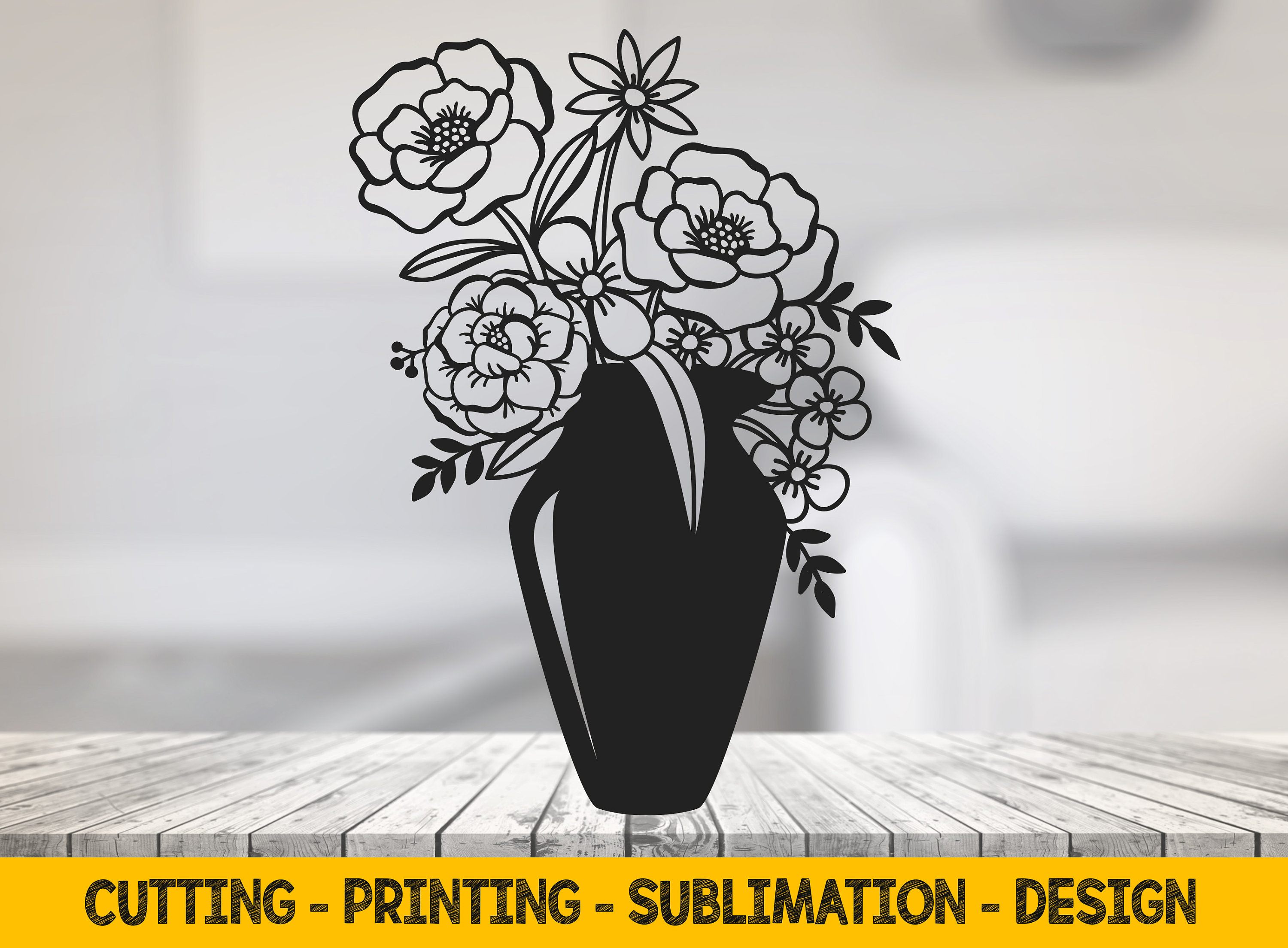 Flower Svg Files For Cricut Vase Svg File Flower Vase Svg Etsy