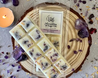 TRANQUIL MOMENTS Crystal Infused Wax Melt | Snap Bar | Soy Vegan friendly | Long Lasting | Recycled Plastic