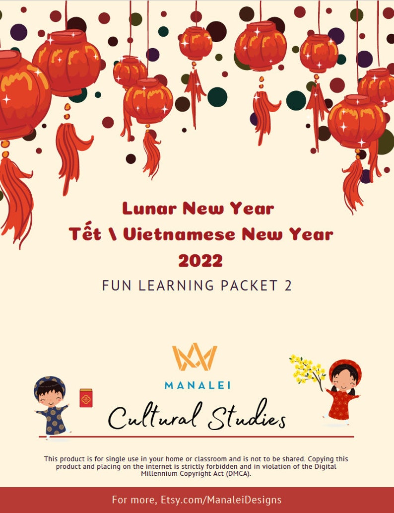 Tet 2022 Lunar New Year PRINTABLE Vietnamese New Year Fun Etsy 