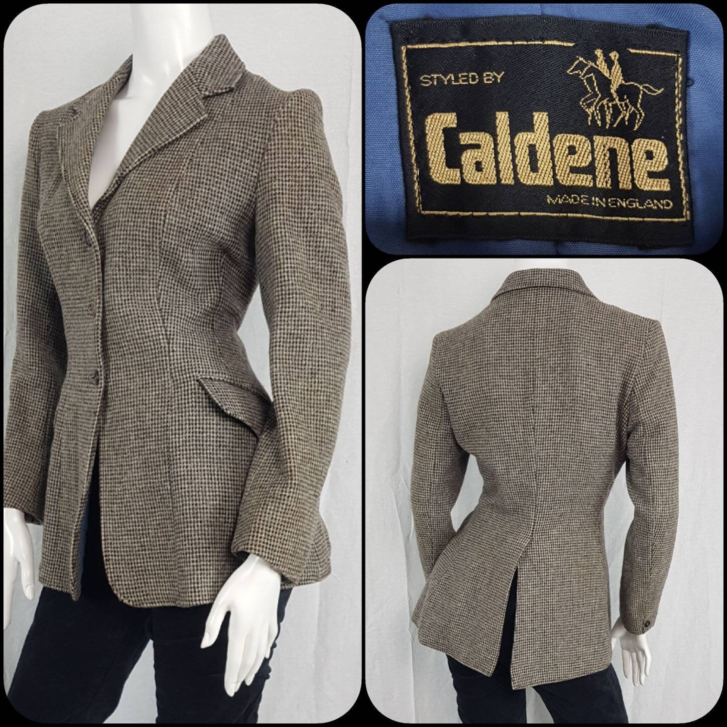 Caldene Pure Wool Tweed Riding Jacket Ladies Size 12 Equestrian - Etsy