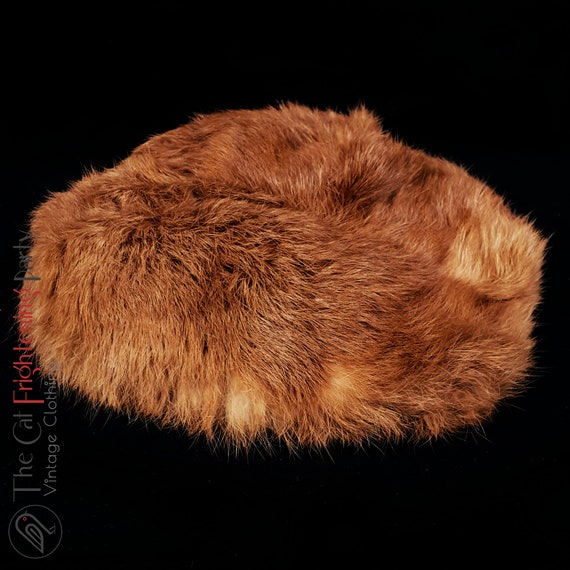Vintage 1960s Mid Century Rabbit Fur Hat Real Fur Beret 