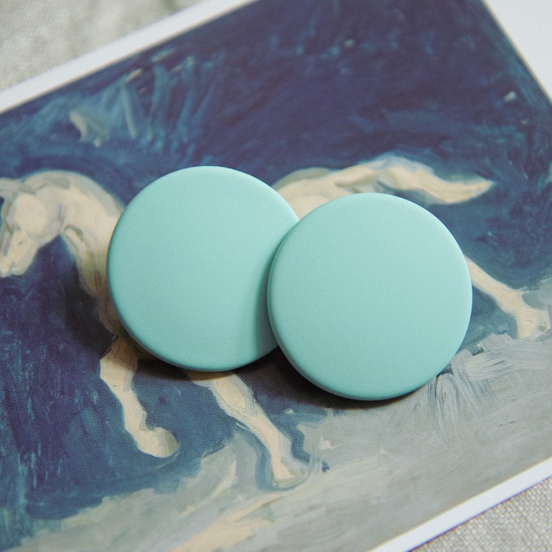 Retro 80s Style Earrings, Miami Style, 1980s Fashion Accessories, Round ...