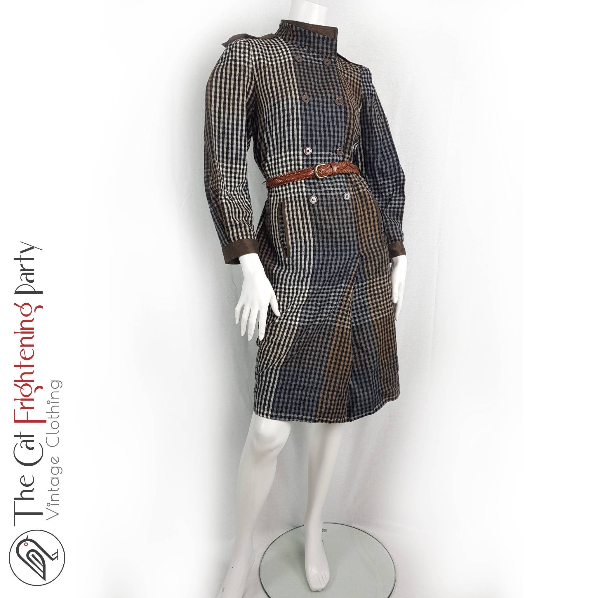 Vintage 80s, Fink Modell Dress, Size 10, Pure Wool