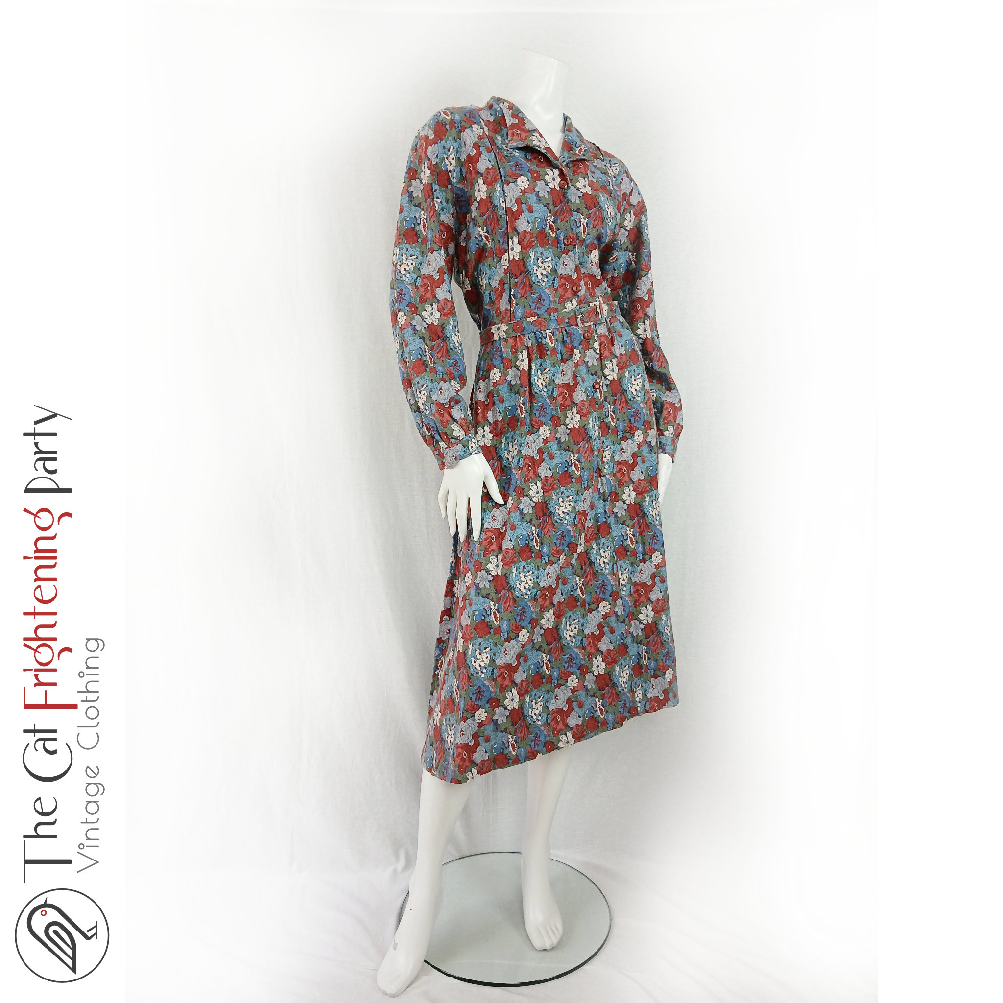 Vintage 1970s Uniquity Patience Dress, Viyella Liberty Fabric, Folk