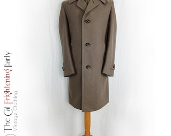Men's Vintage Overcoat, Size Eur 48 (38-40" Chest), Lord Modell, Made in W. Germany, Gent's Winter Coats, Camel/Tan, Mens Overcoats,