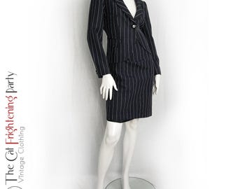 Armani Collezioni, Pinstripe Suit, Size Women's Skirt Suits