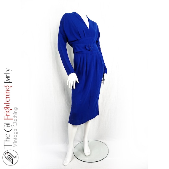 Vintage 1980s Dress, Size 10, Wallis Exclusive, 80s Batwing