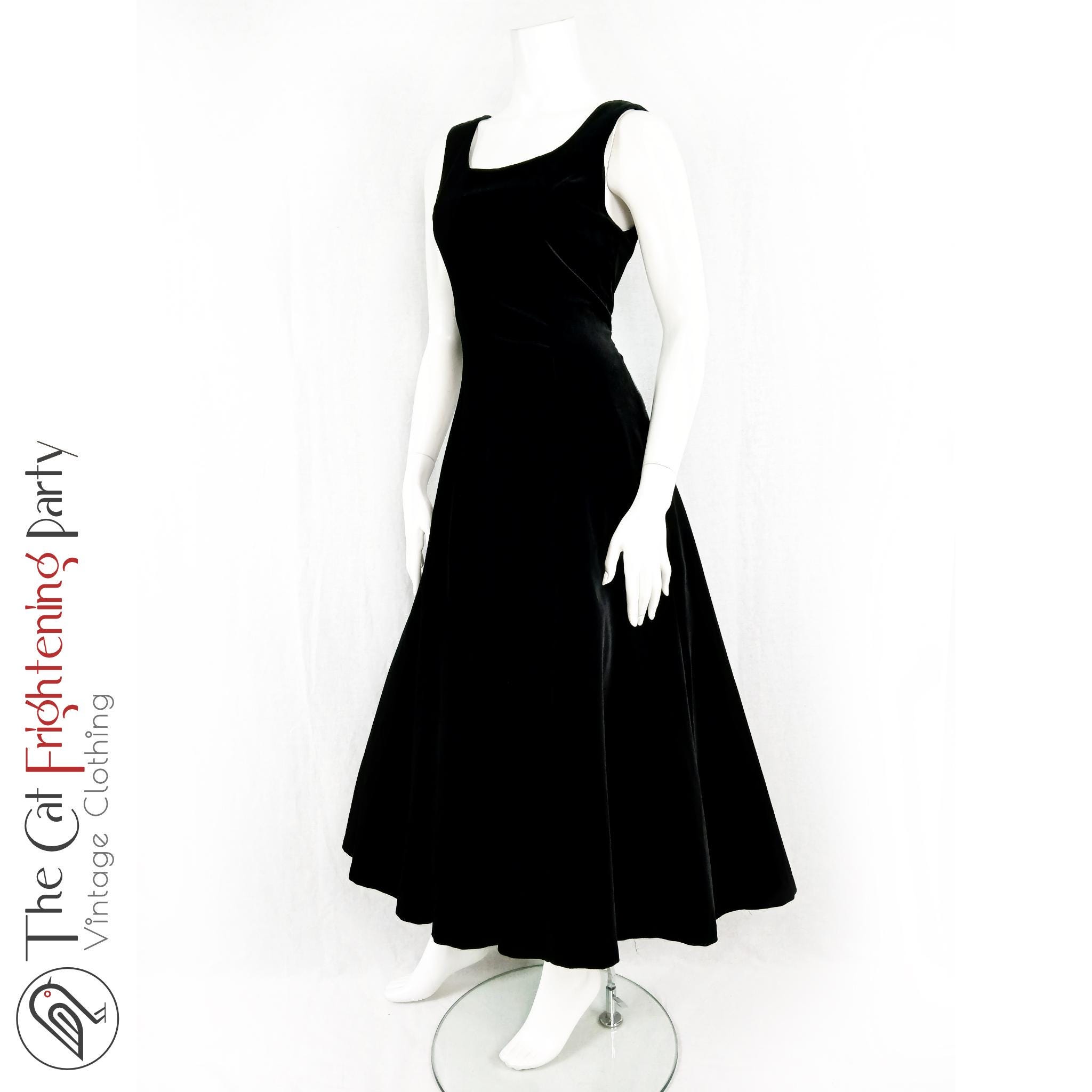 80sヴィンテージ】ローラアシュレイ/ベロア切り替えフレアロング