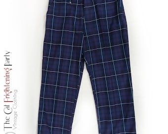 Men's Dunlop Golfing Trousers, Size 36S, Purple Plaid, Vintage Tartan, Golfing Pants, Golf Clothing, Golfing Menswear, Dunlop Sports,