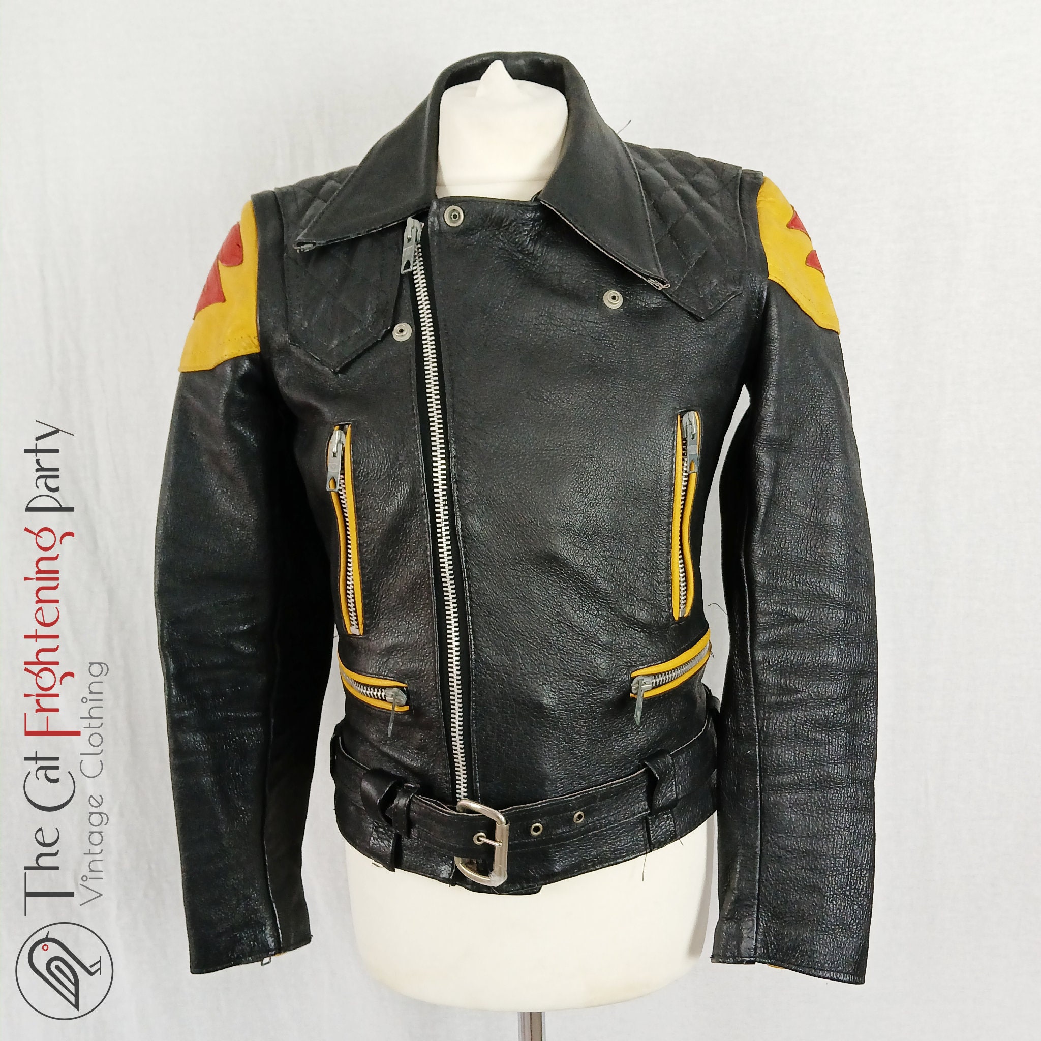 Vintage Rare 1960s Eagle Leathers, Made in England, Leather Vintage Rare 1960s Eagle Leathers, Made in England, Leather