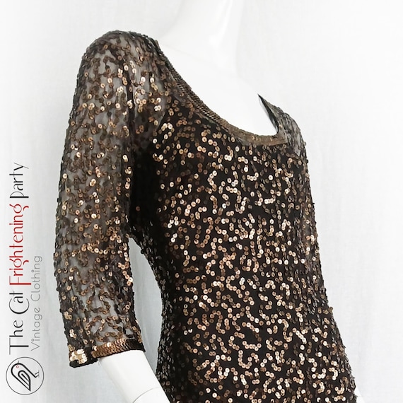 Vintage 90s/y2k Sequin Dress, Size 12-14, Bronze/brown Full Sequin, 90s  Evening Dresses, 90s Cocktail Dress, 1990s Sparkly Party Dresses - Etsy