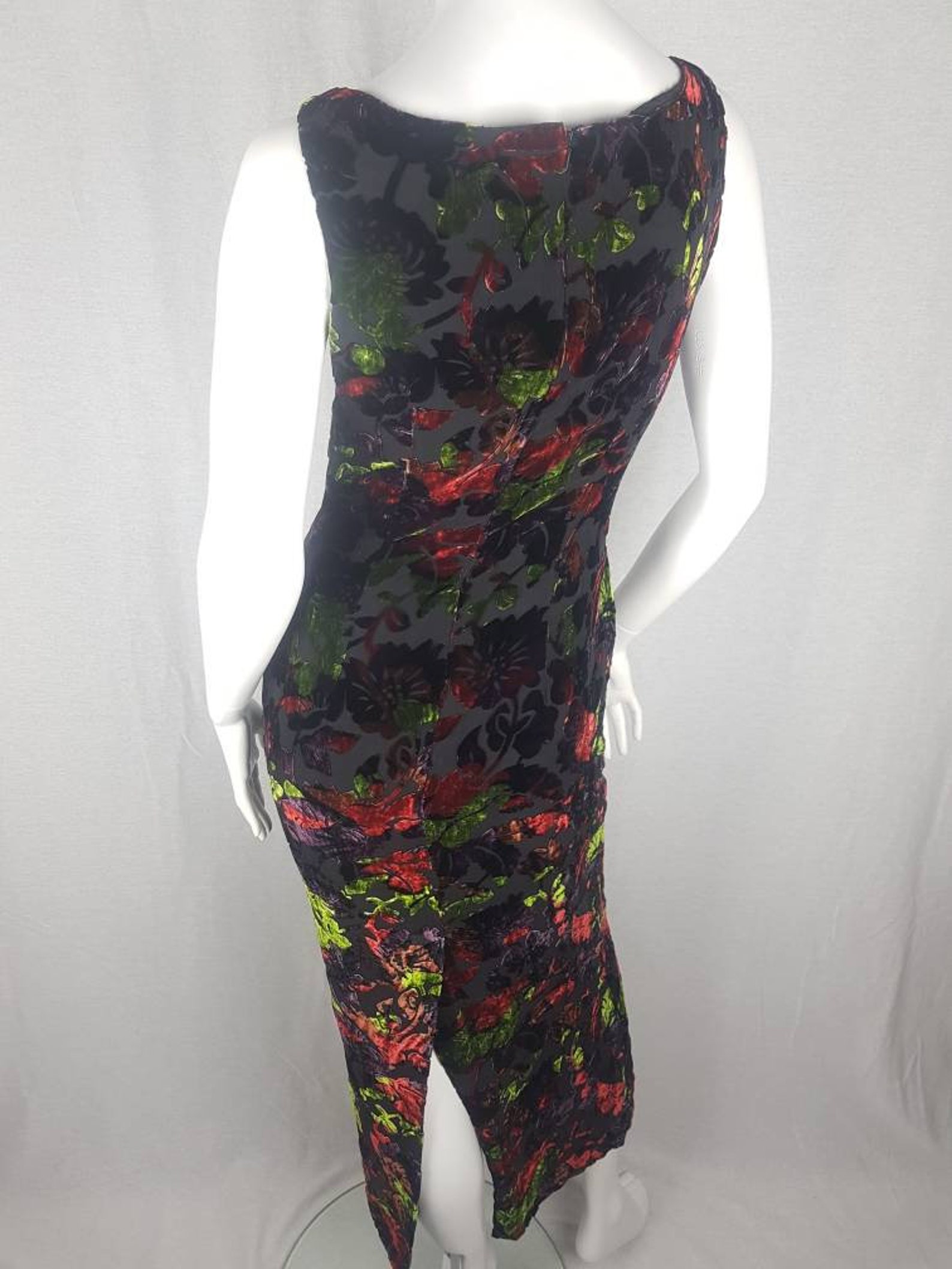 Vintage Monsoon Twilight 90s Evening Dress Devore Silk Burnout | Etsy