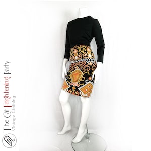 Vintage 1960s/1970s Dress, Size 14, Psychedelic, Op-Art, Geometric, Orange & Mustard, 70s Dresses, Vintage 60s Dresses, 70s Colours
