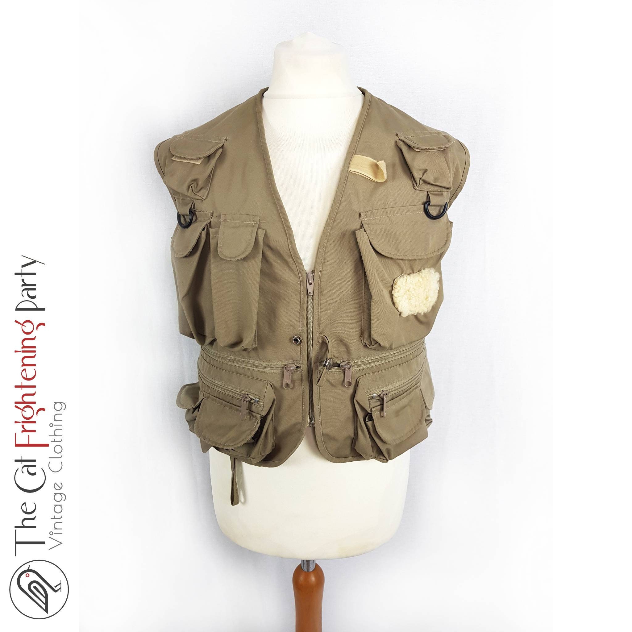 Vintage Columbia Fishing Vest Jacket Net Vest Fishing Gear Multipocket Vest  Men size L