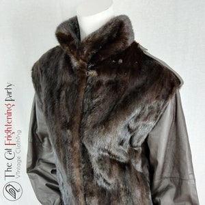 Giacca in pelliccia vintage, taglia 12/14, pelle e pelliccia ...