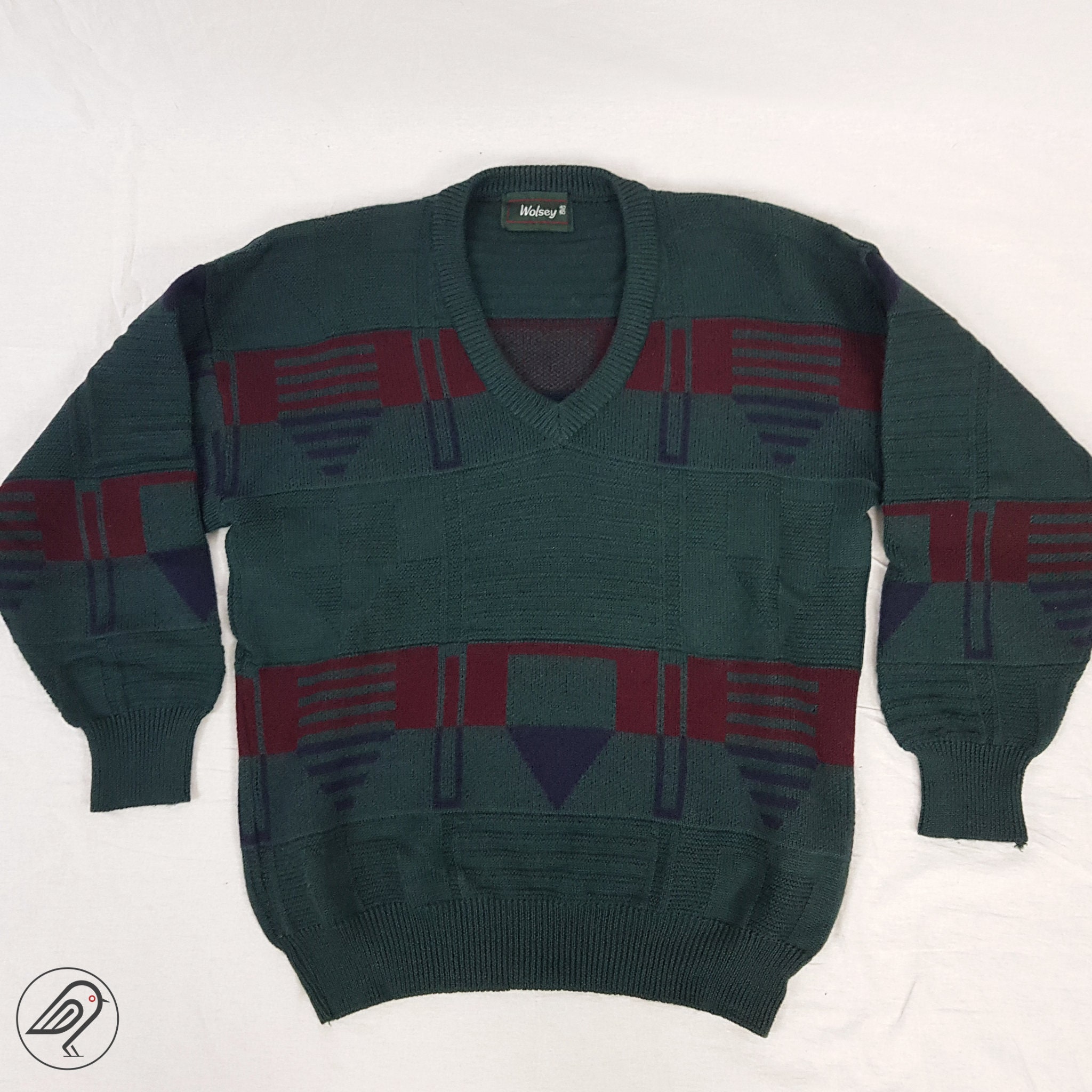 Vintage 90s Jumper, Mens 90s Sweater Wolsey Jumper, Size M/40, Vintage Sweater, 90s Knitwear, Crazy Patterned, V Neck, Pure Wool, Green - Etsy Vintage 90s Jumper, Mens 90s Sweater Wolsey Jumper, Size M/40, Vintage Sweater, 90s Knitwear, Crazy Patterned, V Neck, Pure Wool, Green - Etsy