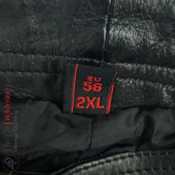Genuine Leather Trousers UK 38"/EU 56 XXL Black P… - image 7