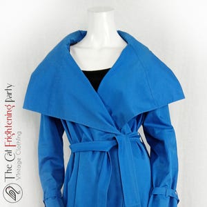 Vintage Aquascutum, Womens Trench Coat, Size 14/16, Belted Mac, Blue Raincoat, Vintage Aquascutum, Ladies Trench Coats, Vintage Raincoats