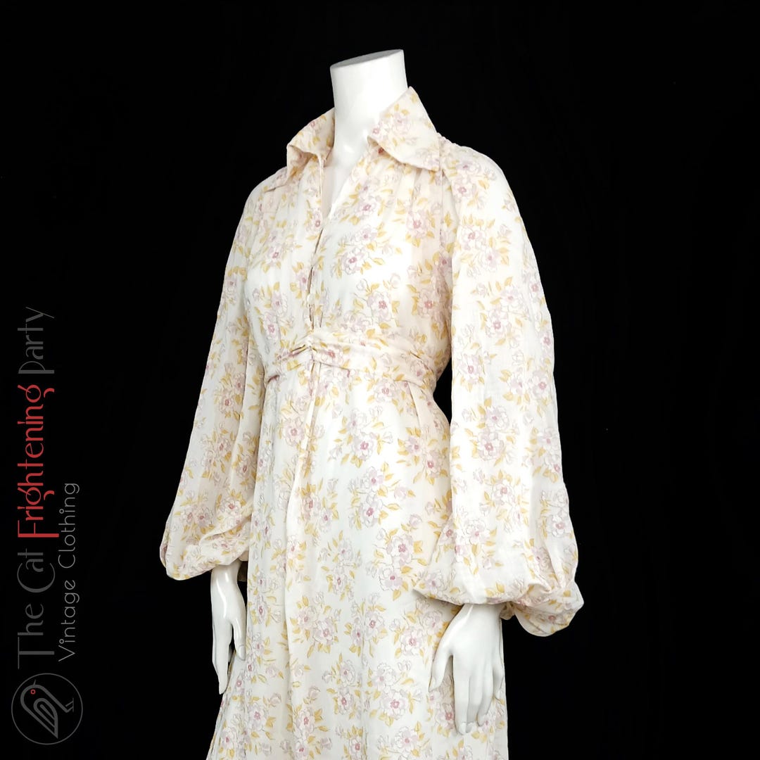 Vintage 1970s Dress, 70s Maxi Dresses, Size 12, Prairie Dresses, 70s ...