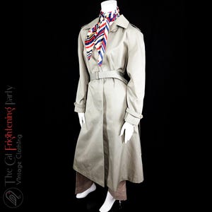 Vintage Trench Coat, Womens Trench Coats, Raincoat, Mac, Size 14-16, Beige, Double Breasted, Belted Overcoats, Dannimac