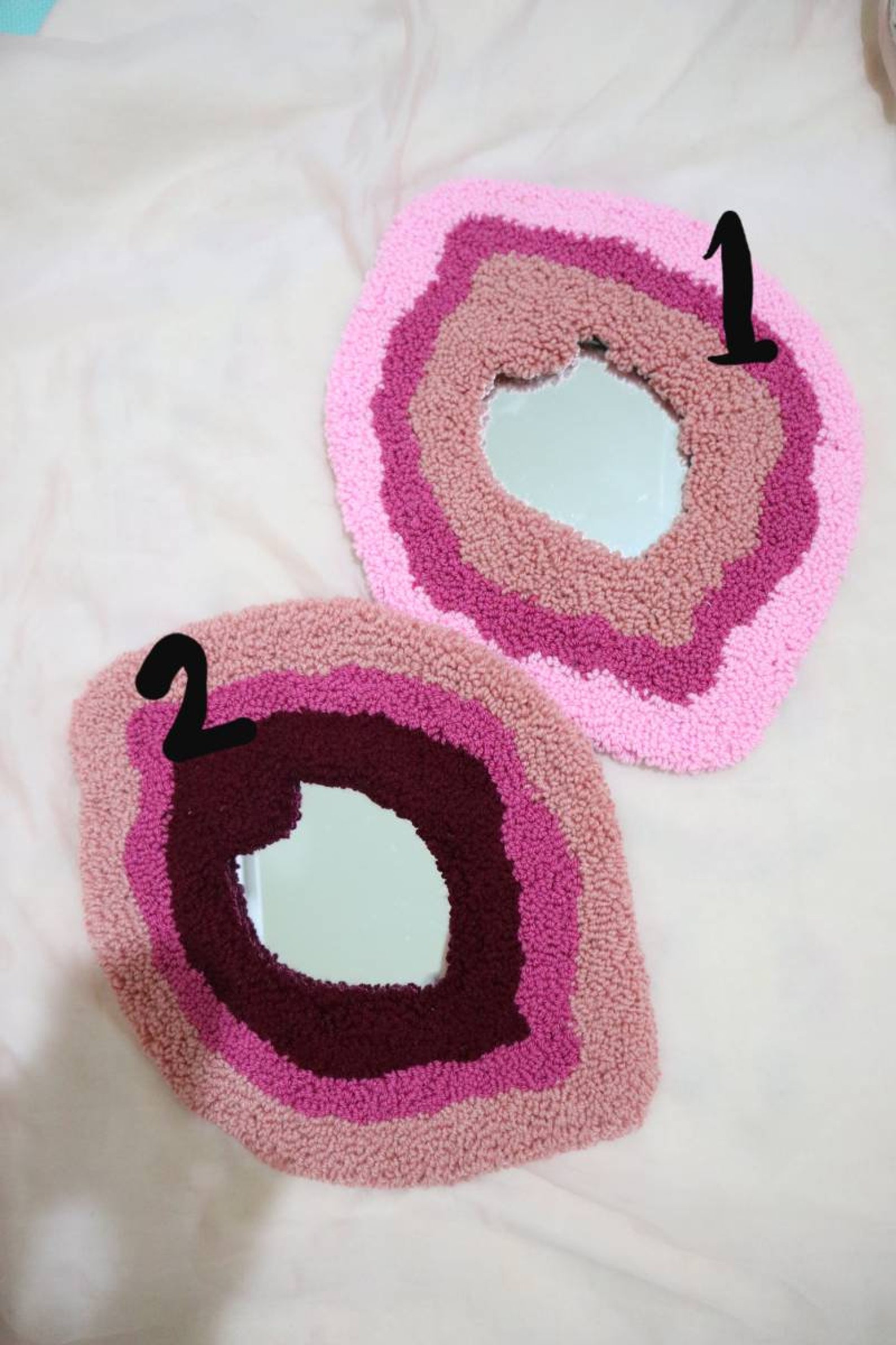 Rug Mirror/punch needle mirror/Tufted mirror Etsy