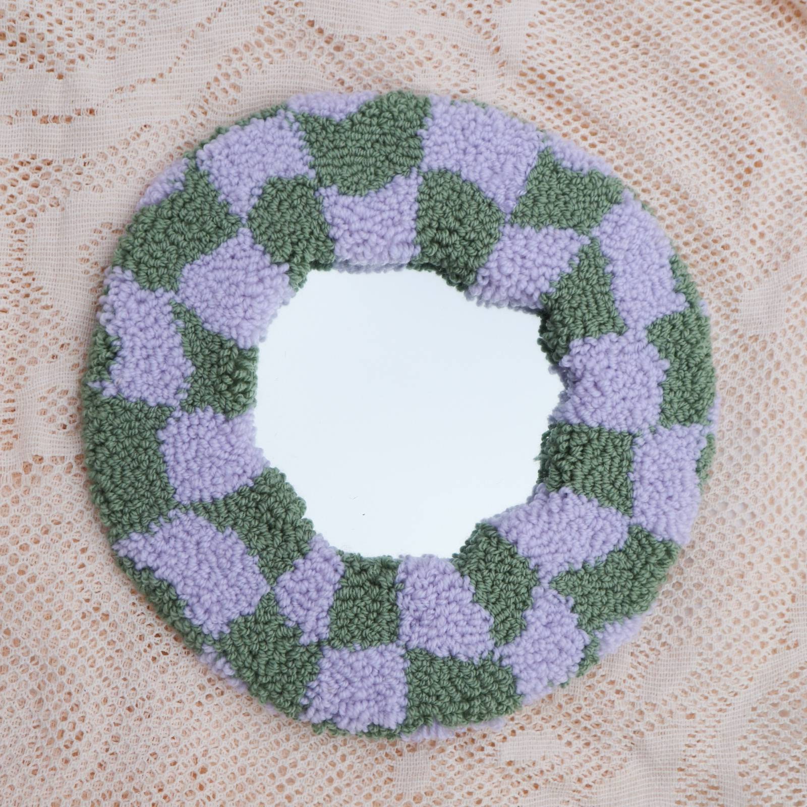 Punch needle Mirror/Rug mirror/Tufting mirror Etsy