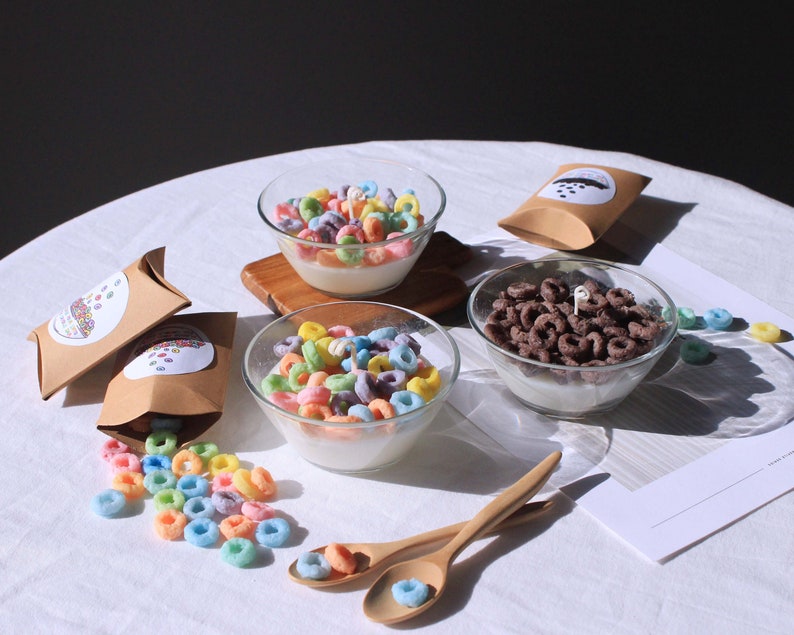 Cereal Candle fruit Loops Candle Unique Colourful Cute Soy Etsy Australia