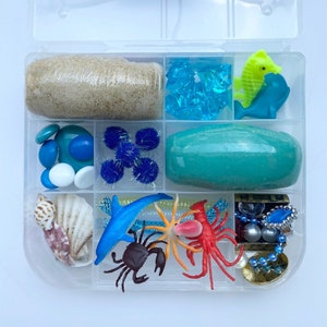 Ocean Animals Play Dough Kit, Playdoh kit, Sensory Play Dough Kit, Kids busy box, Kids gift, Gift For Boy, Gift For Girl