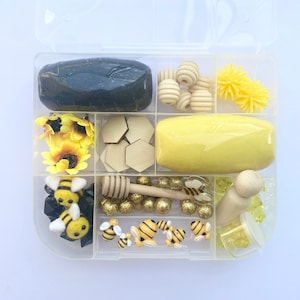 Bumble Bee Play Dough Kit, Play Dough Kit, Playdoh Kit, Sensory Kit, Sensory Bin, Kids Gift, Kids Birthday Gift, Kid Toy
