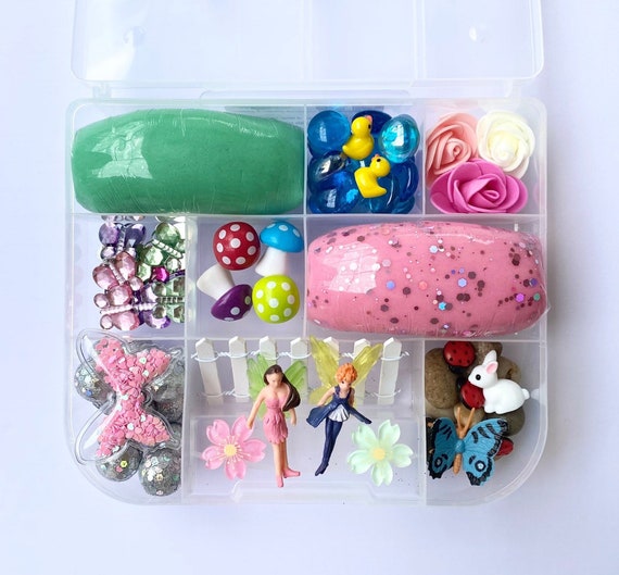 Fairy Play Dough Kit, Fairy Garden Kit, Playdough Kit, Play Dough Kit, Sensory Kit, Girl Birthday Gift, Kid Summer Activity, Kid Gift