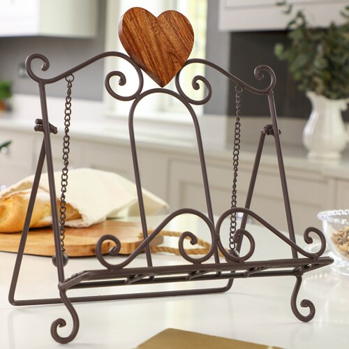 Cast Iron Cook Book Stand Traditional Country Kitchen Rustic Etsy UK