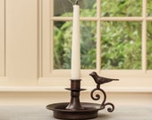 Vintage Style Cast Iron Candle Holder Ornate Bird Chamberstick Dinner Taper Candlestick Holder Candelabra Gift Present Idea