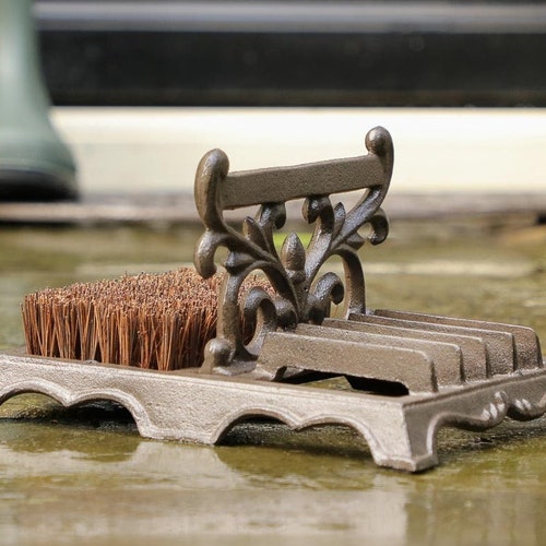 Vintage Style Cast Iron Boot Brush & Shoe Scraper Etsy UK