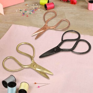 Miniature Embroidery Scissors Black Sewing Craft Scissors Arts & Crafts Crochet Knitting Tools