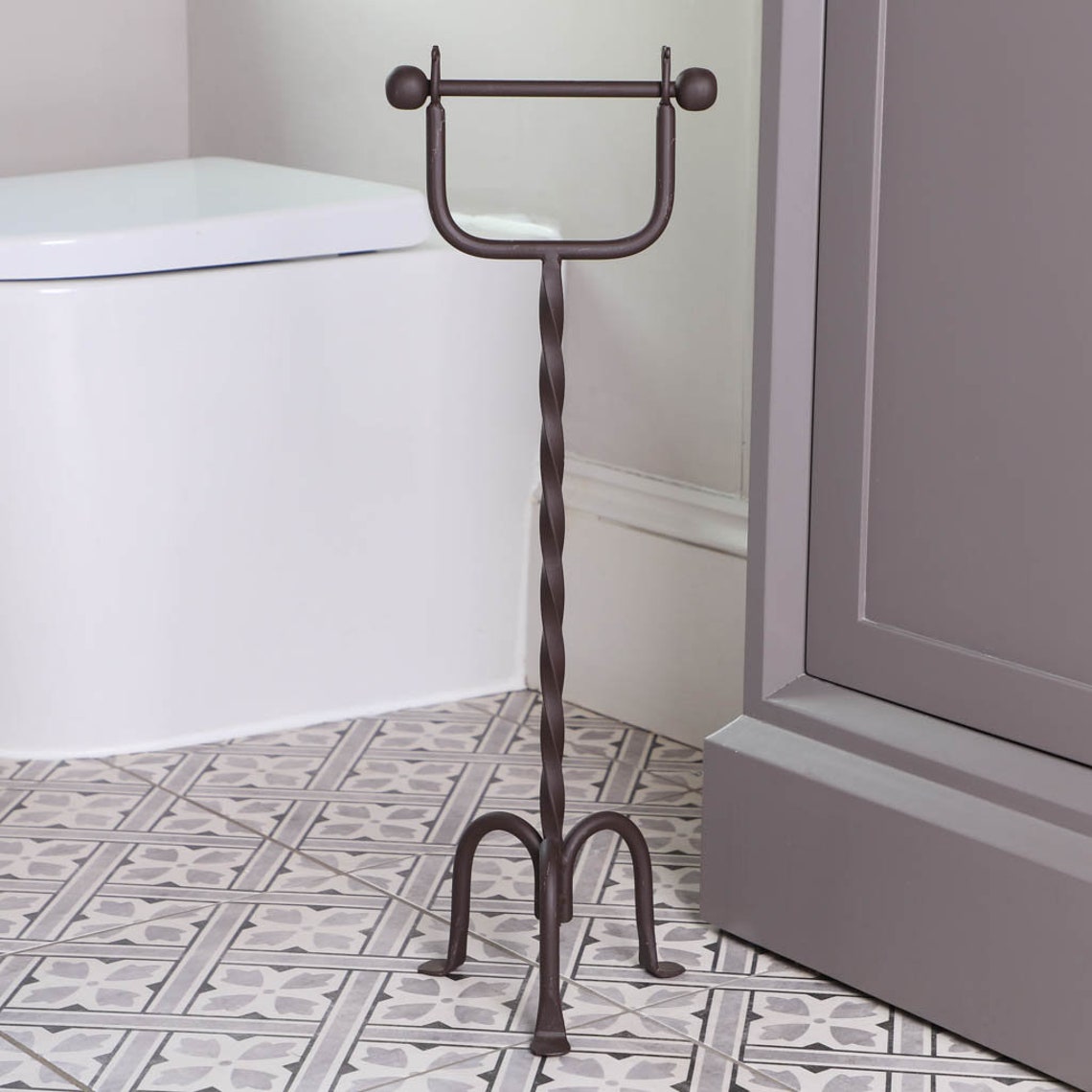 Cast Iron Toilet Roll Holder Durable Antique Brown Etsy UK