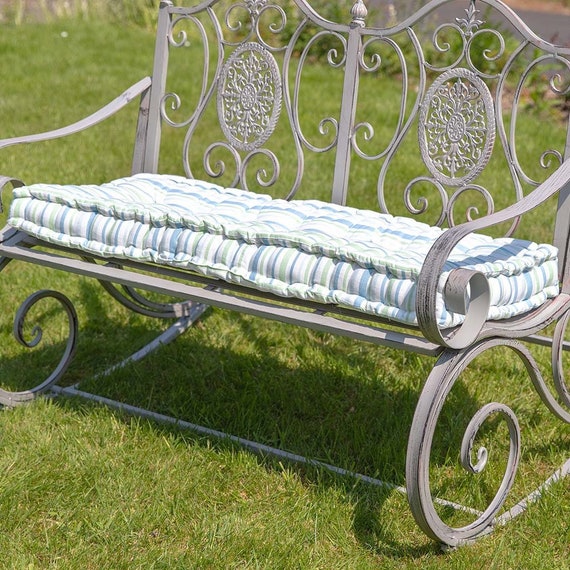Striped outdoor online bench cushion