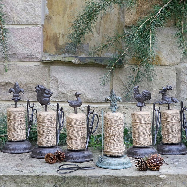 Cast Iron String Holder Garden Twine Dispenser Spool Vintage Etsy UK