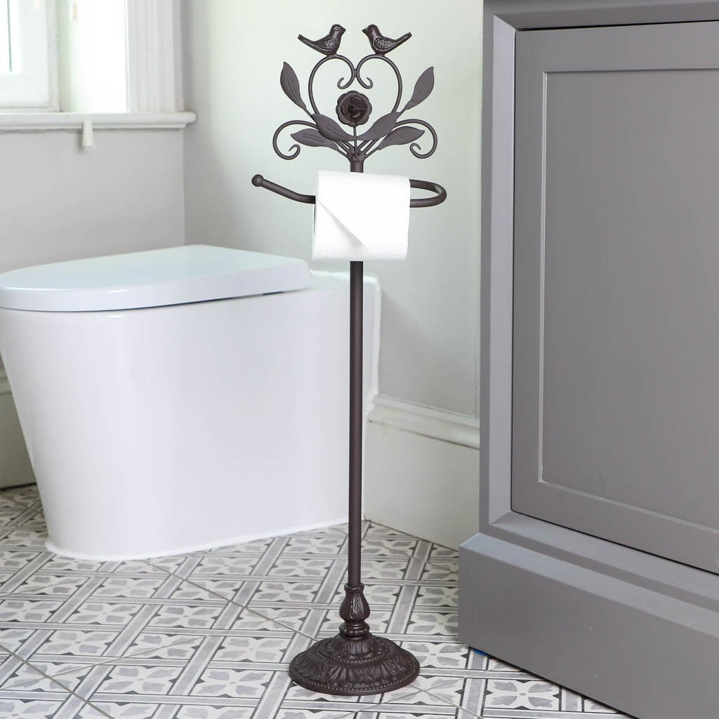 Cast Iron Toilet Roll Holder Freestanding Toilet Paper Etsy
