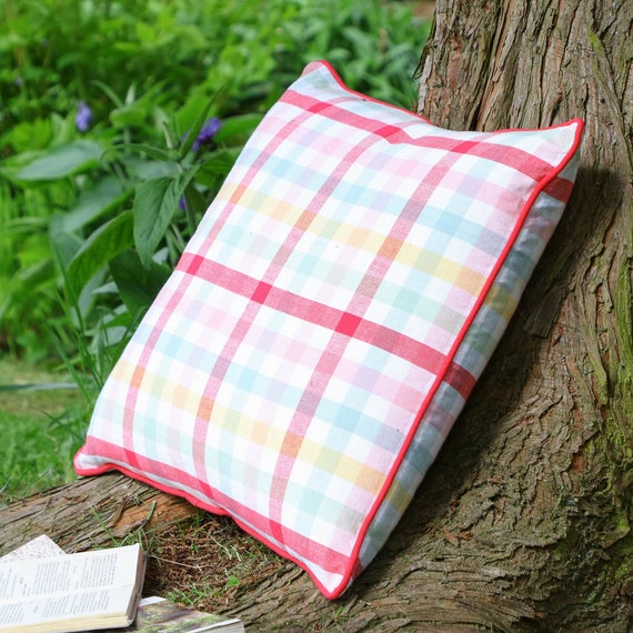 Floral Print Garden Bench Cushion Vintage Style Outdoor Furniture