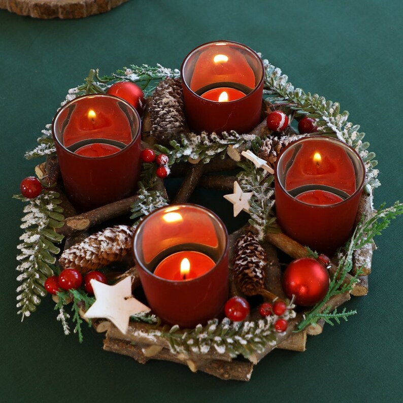 Christmas Wreath Candle Holder 