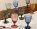 Mix and Match Embossed Wine Goblets Vintage Style Embossed Wine Glasses Dishwasher Safe Glassware Set 