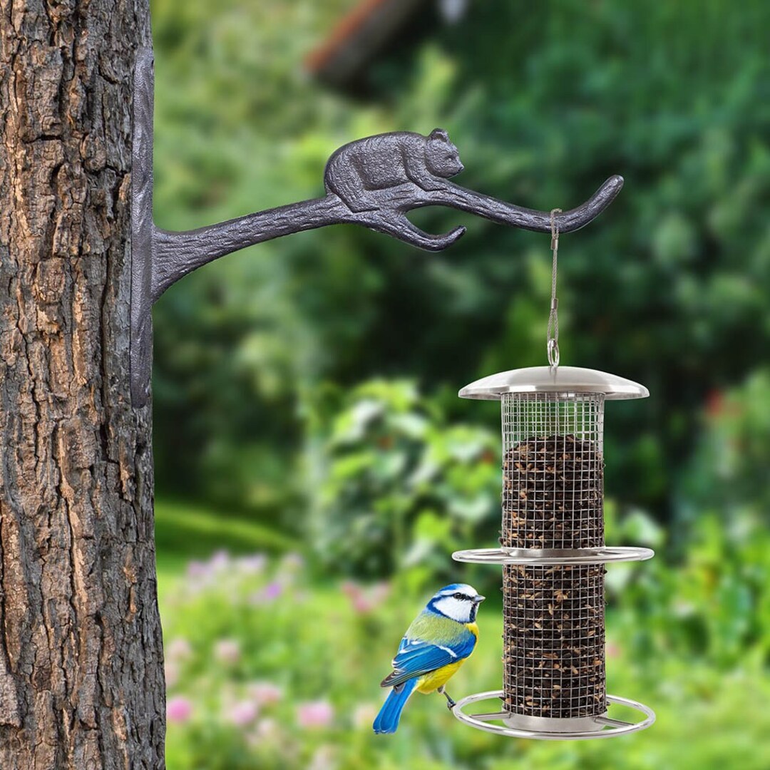 Bear Hanging Basket Bracket Wall Mounted Decorative Garden Hanging