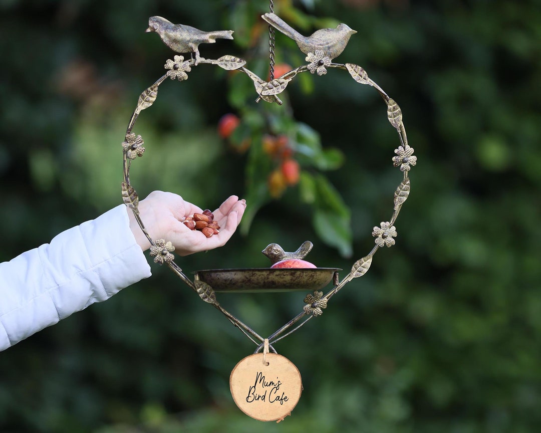 Personalised Hanging Bird Dish Garden Bird Feeder Mealworm Seed Nut