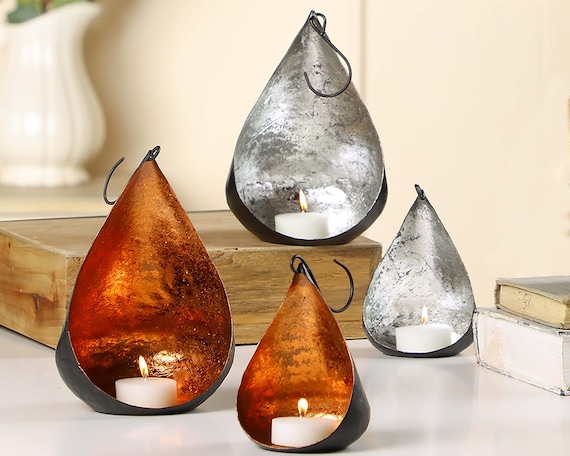 Illuminate Your Home with Clear Glass Hanging Votive Cups - Set of 6