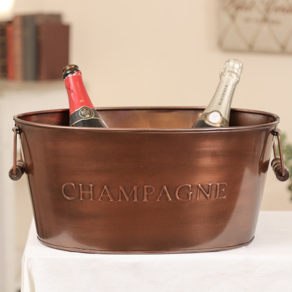 Metal Ice Bucket Alfresco Dining Cooler 11L Beer Bottle Champagne Prosecco Wine Party Tub Décor