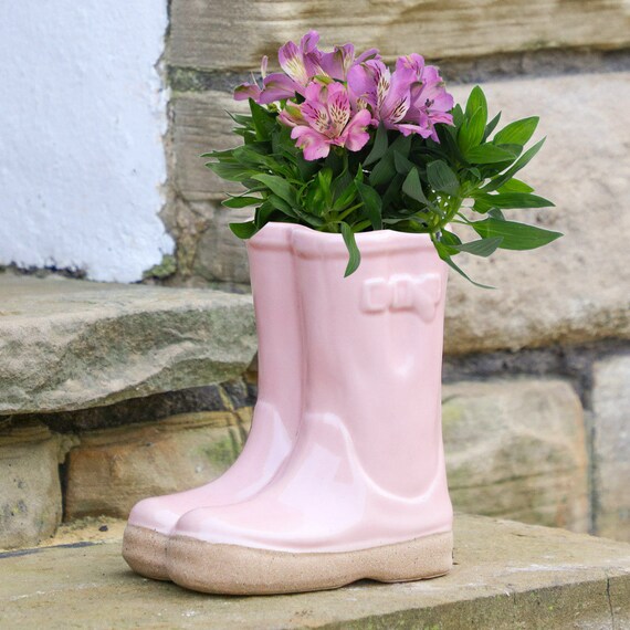 Ceramic rain shop boot planter walmart