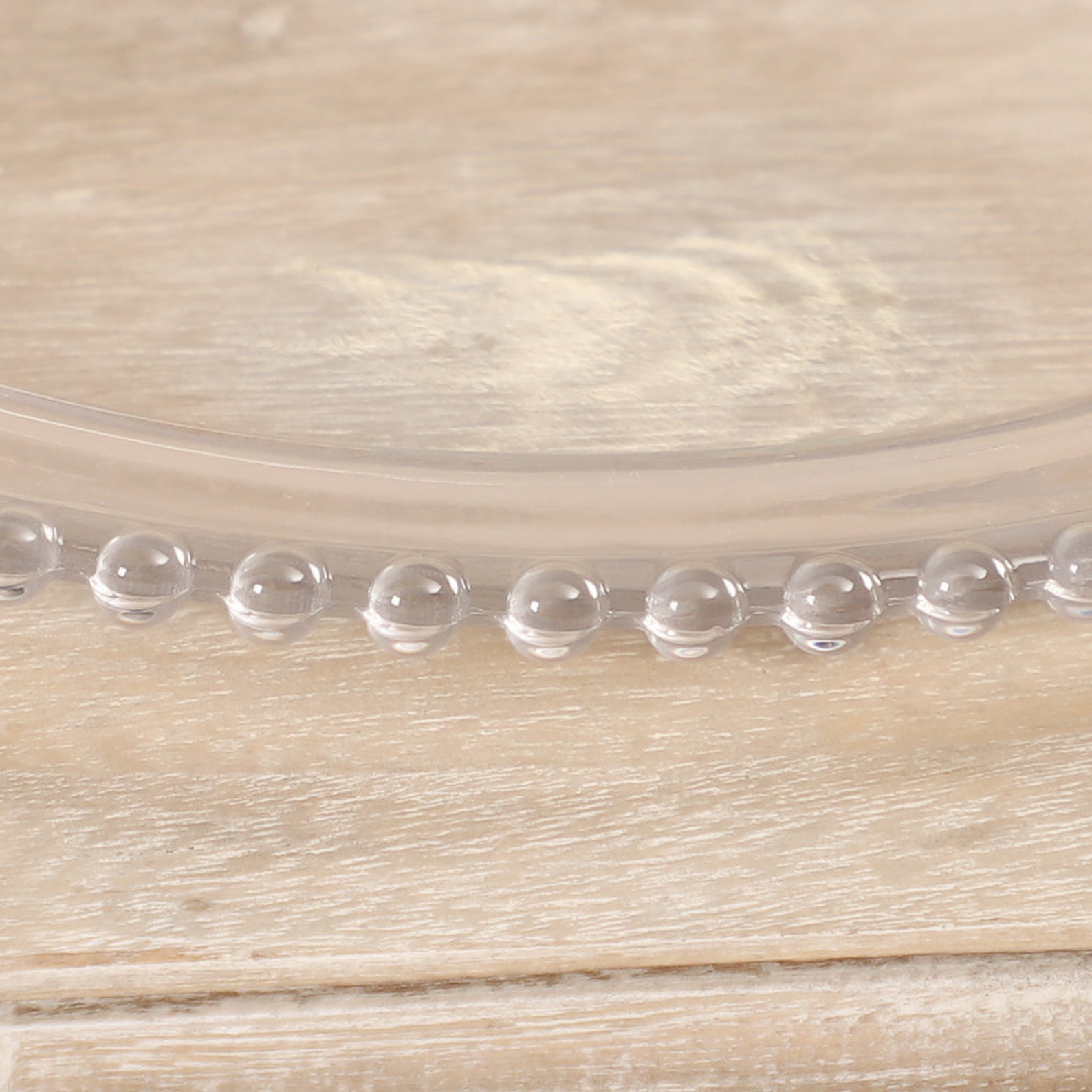 Set of 4 Glass Dinner Plates Beaded Edge Vintage Retro Dining Etsy