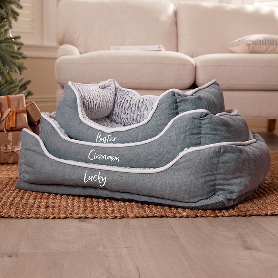 Personalised Dog Bed Machine Washable Super Soft Orthopaedic Base